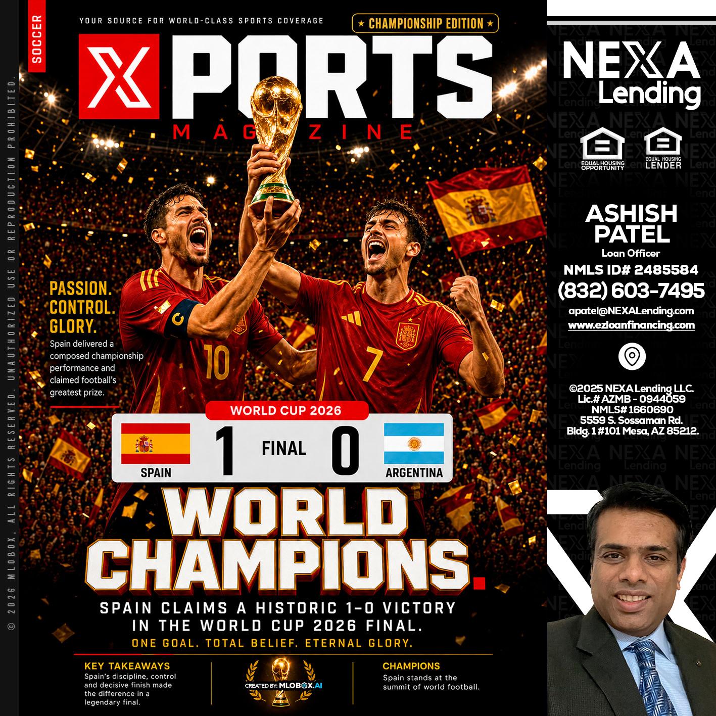 SPAIN CHAMPION - Ashish Patel -Loan Officer