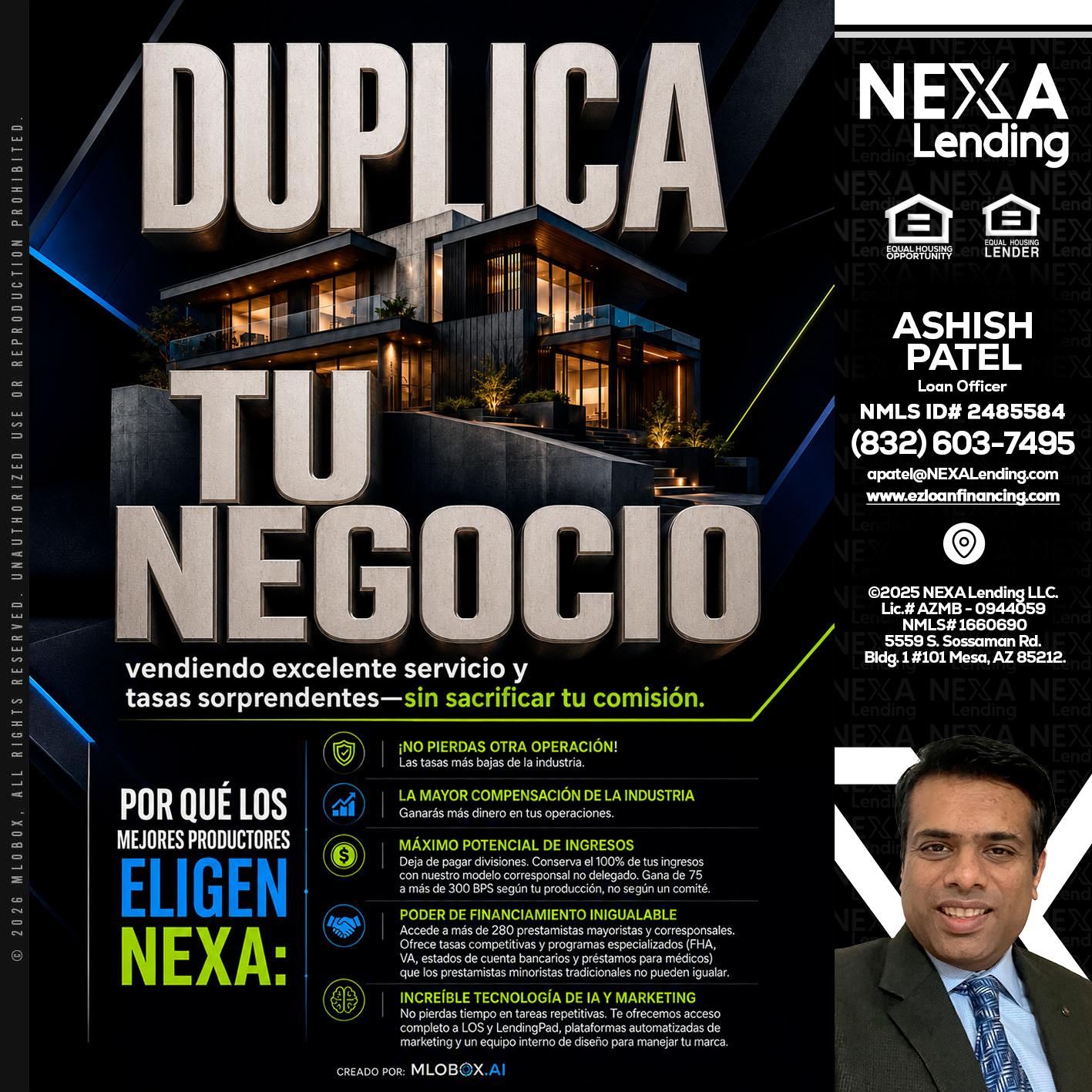 DUPLICA TU NEGOCIO - Ashish Patel -Loan Officer