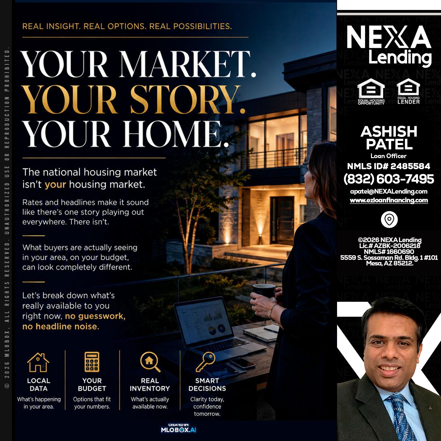your market - Ashish Patel -Loan Officer