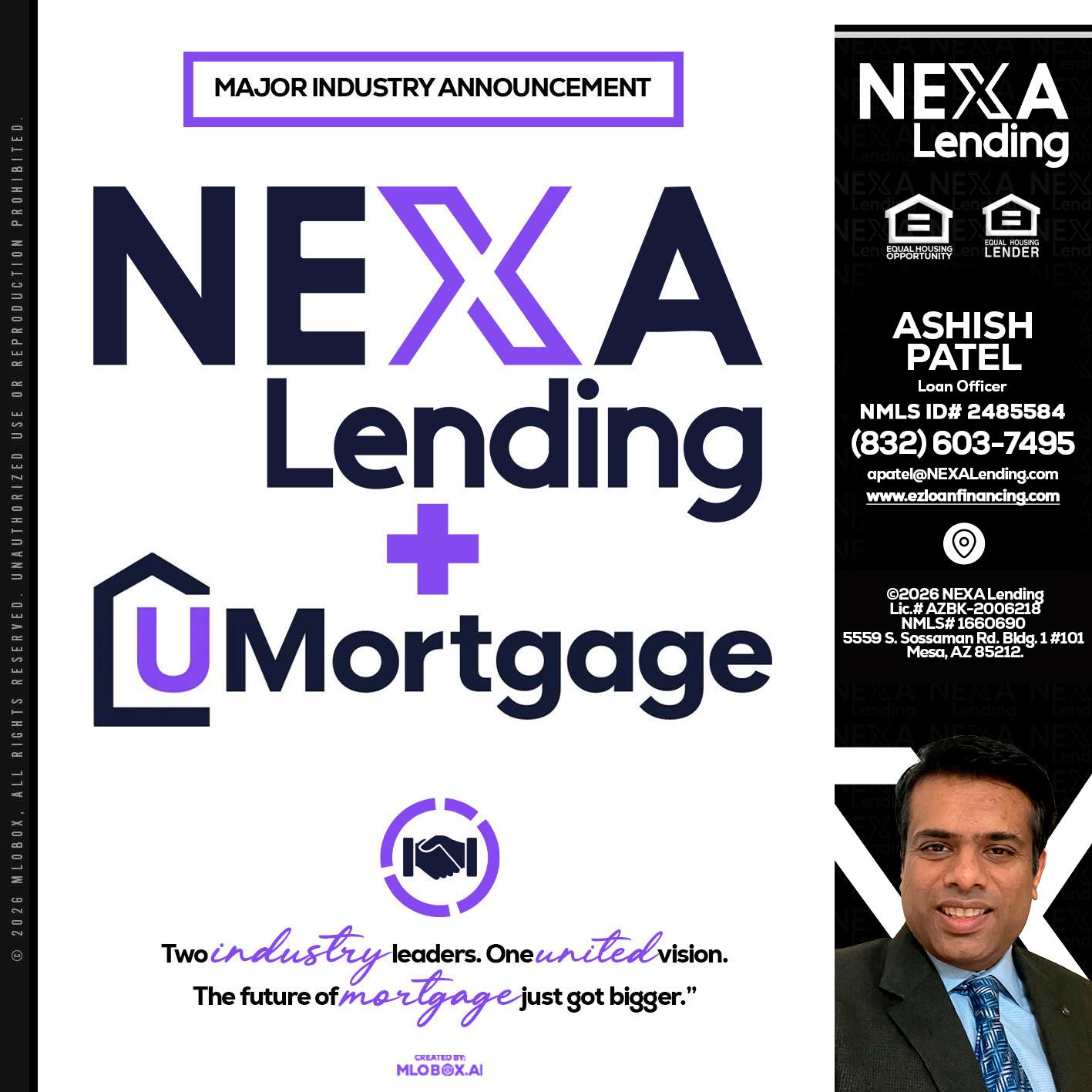 NEXA LENDING U MORTGAGE - Ashish Patel -Loan Officer