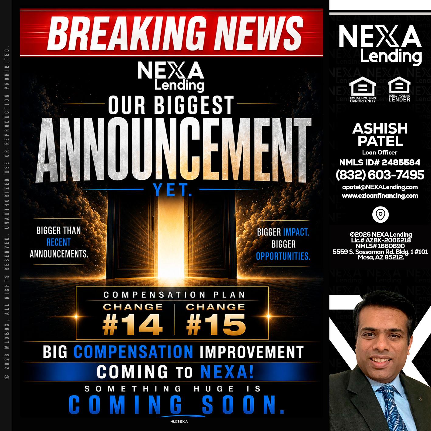 BREAKING NEWS - Ashish Patel -Loan Officer