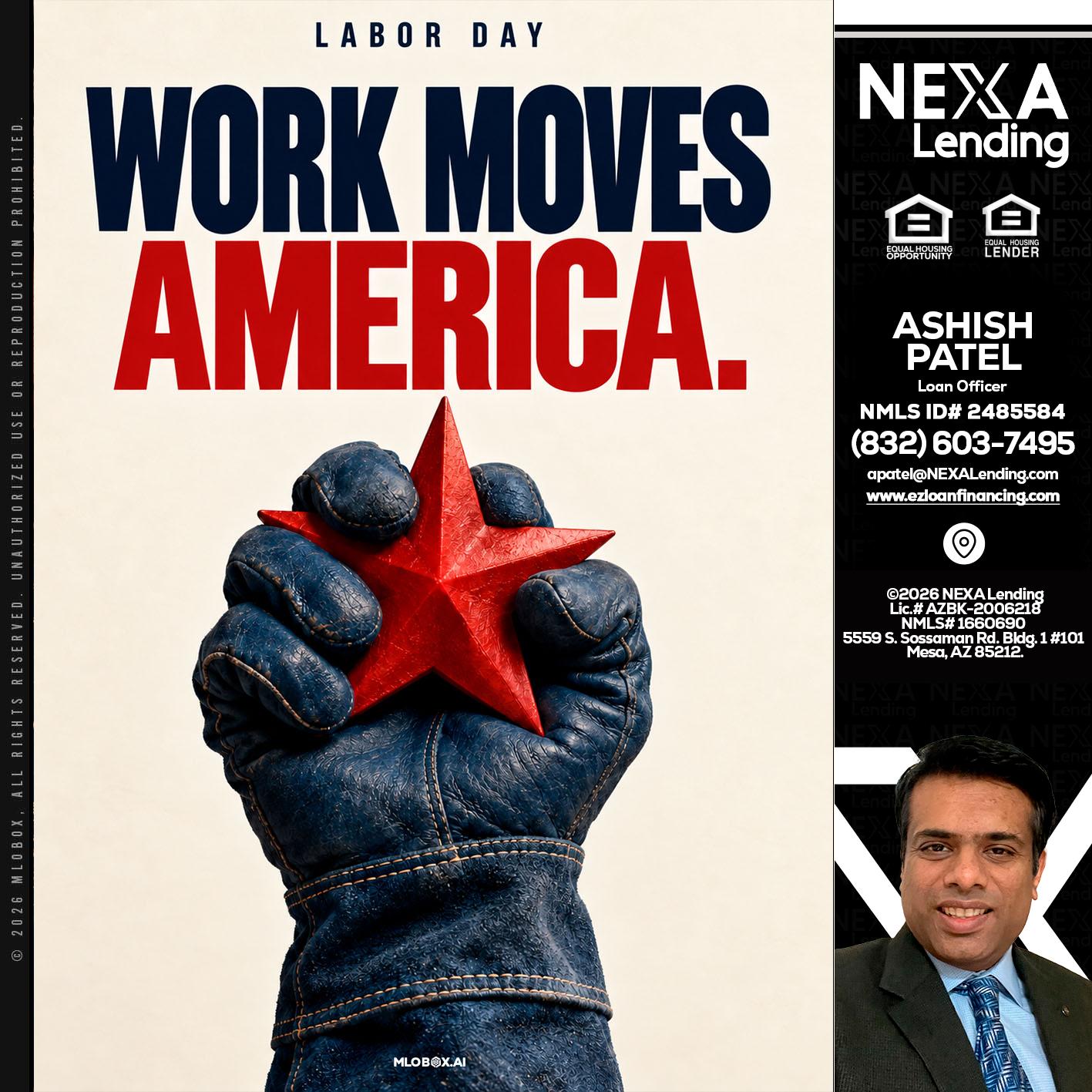 WORKS MOVES AMERICA - Ashish Patel -Loan Officer