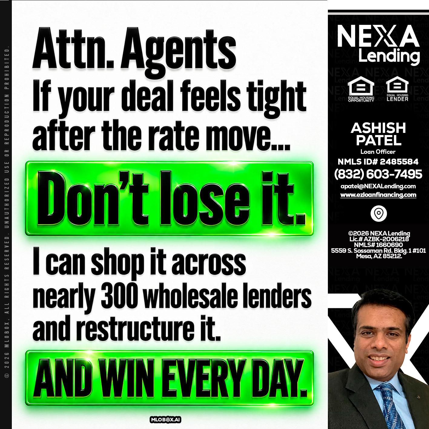 attention agents - Ashish Patel -Loan Officer
