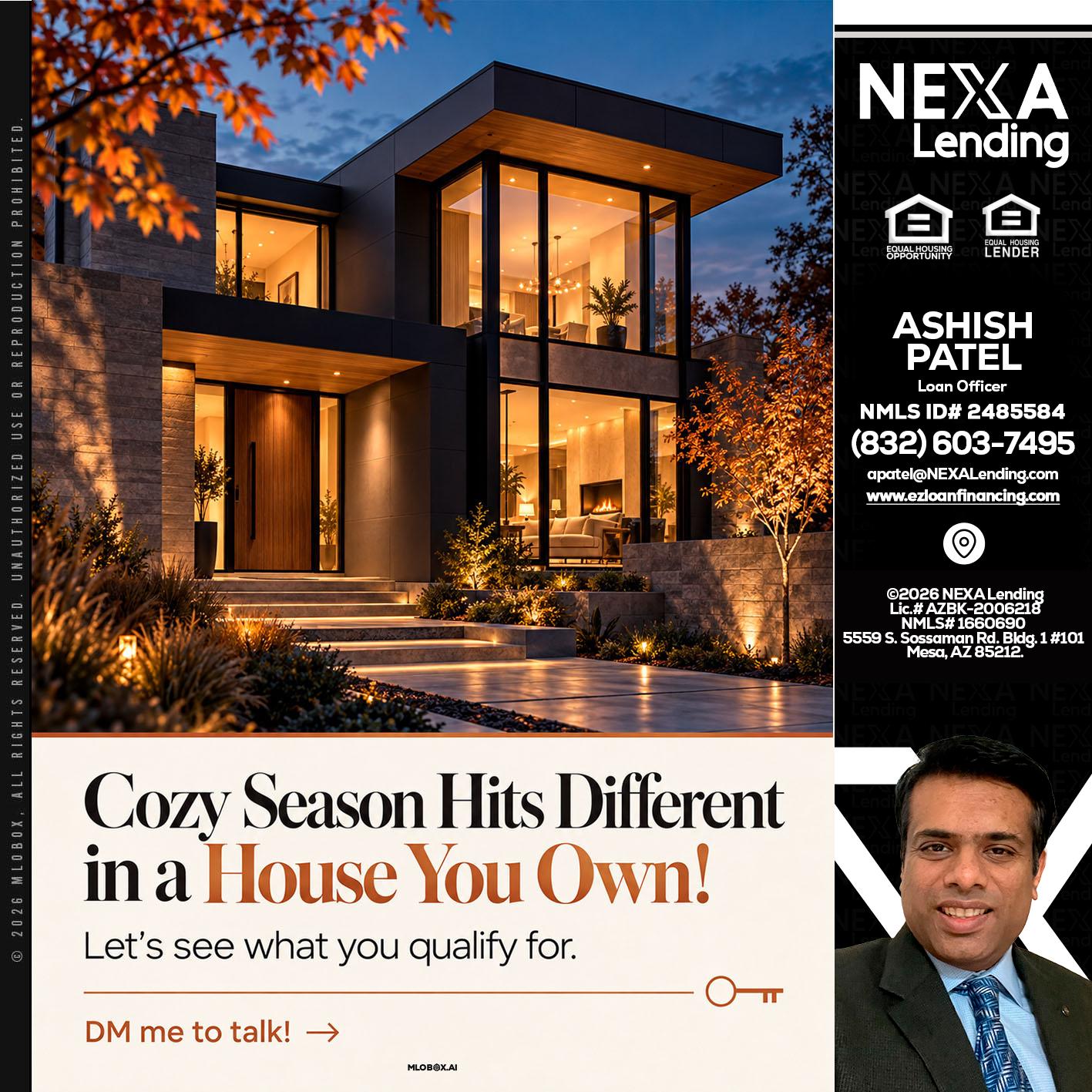 COZY SEASON - Ashish Patel -Loan Officer