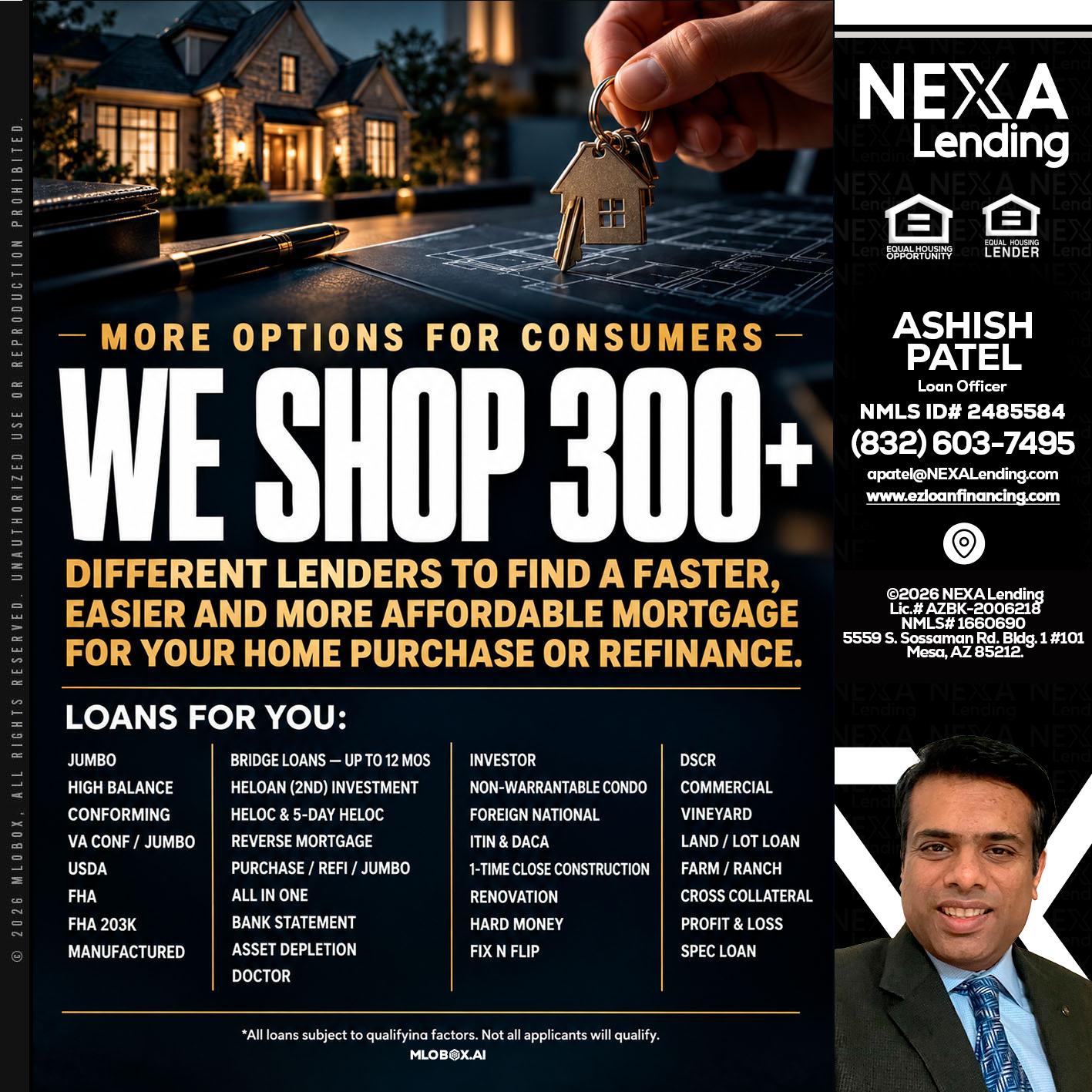 WE SHOP 300+ - Ashish Patel -Loan Officer
