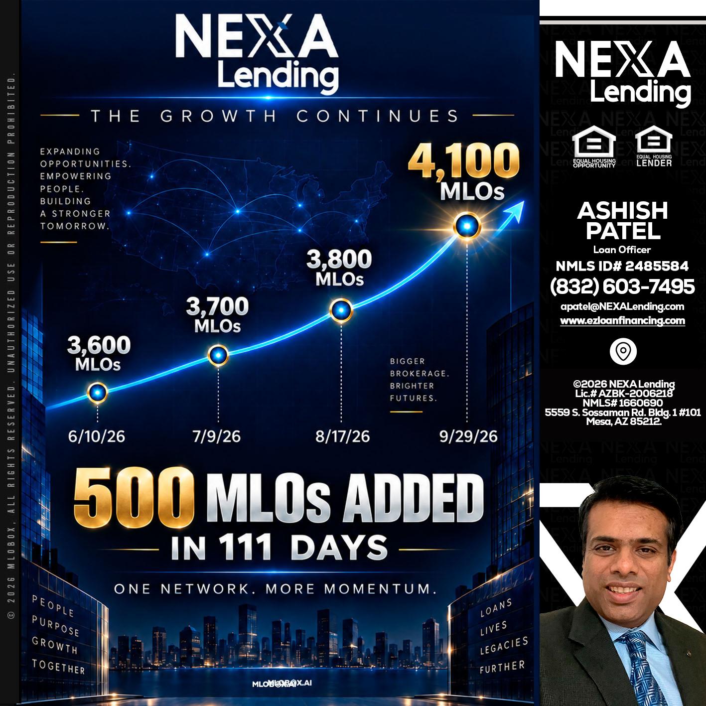 4,100 MLOs - Ashish Patel -Loan Officer