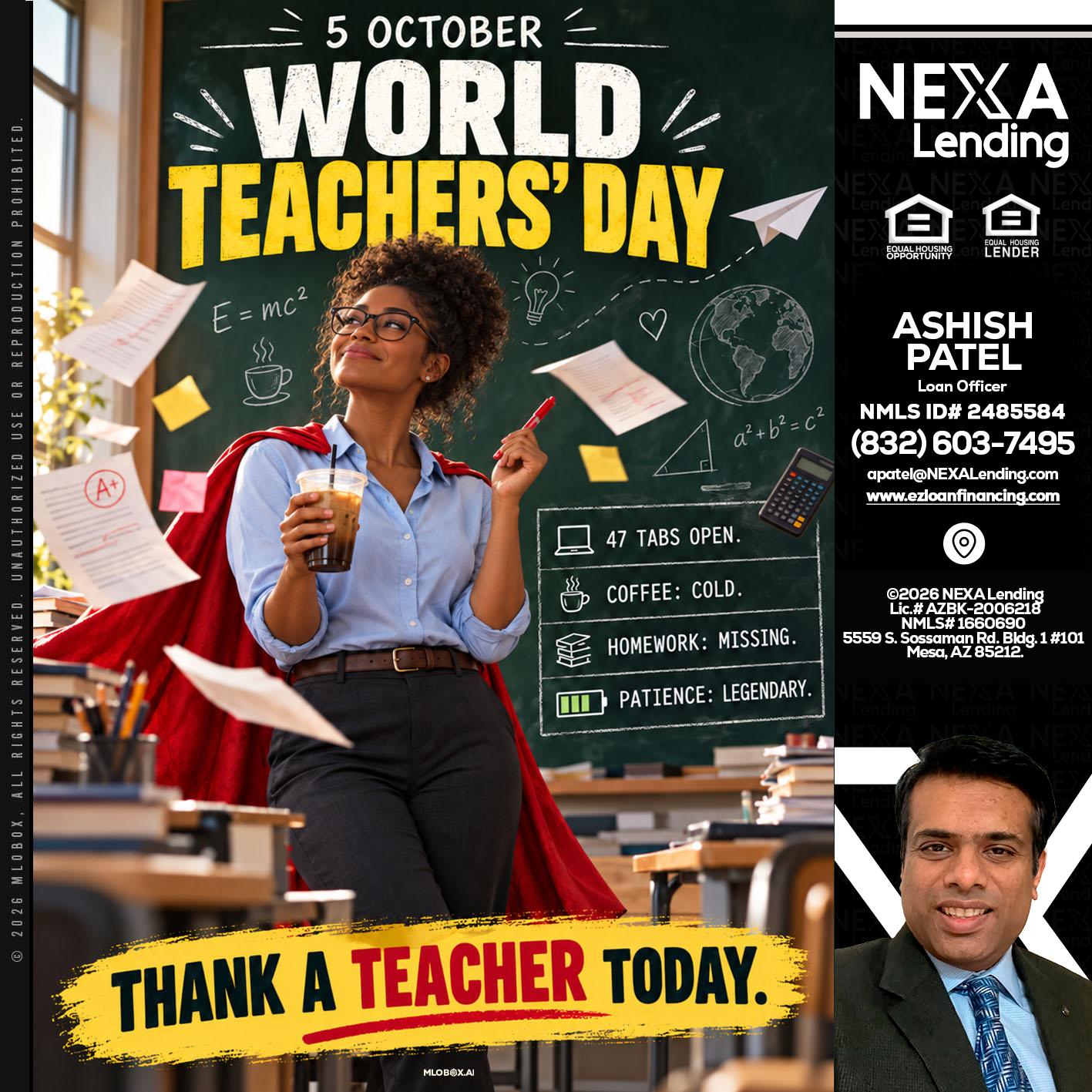 world teacher day - Ashish Patel -Loan Officer