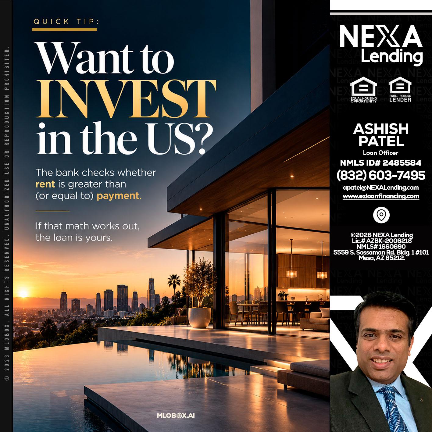 QUICK TIP - Ashish Patel -Loan Officer