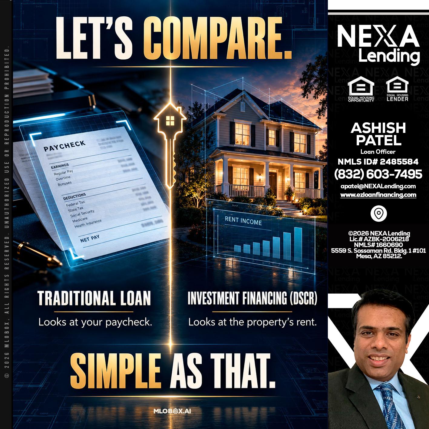 lets compare - Ashish Patel -Loan Officer