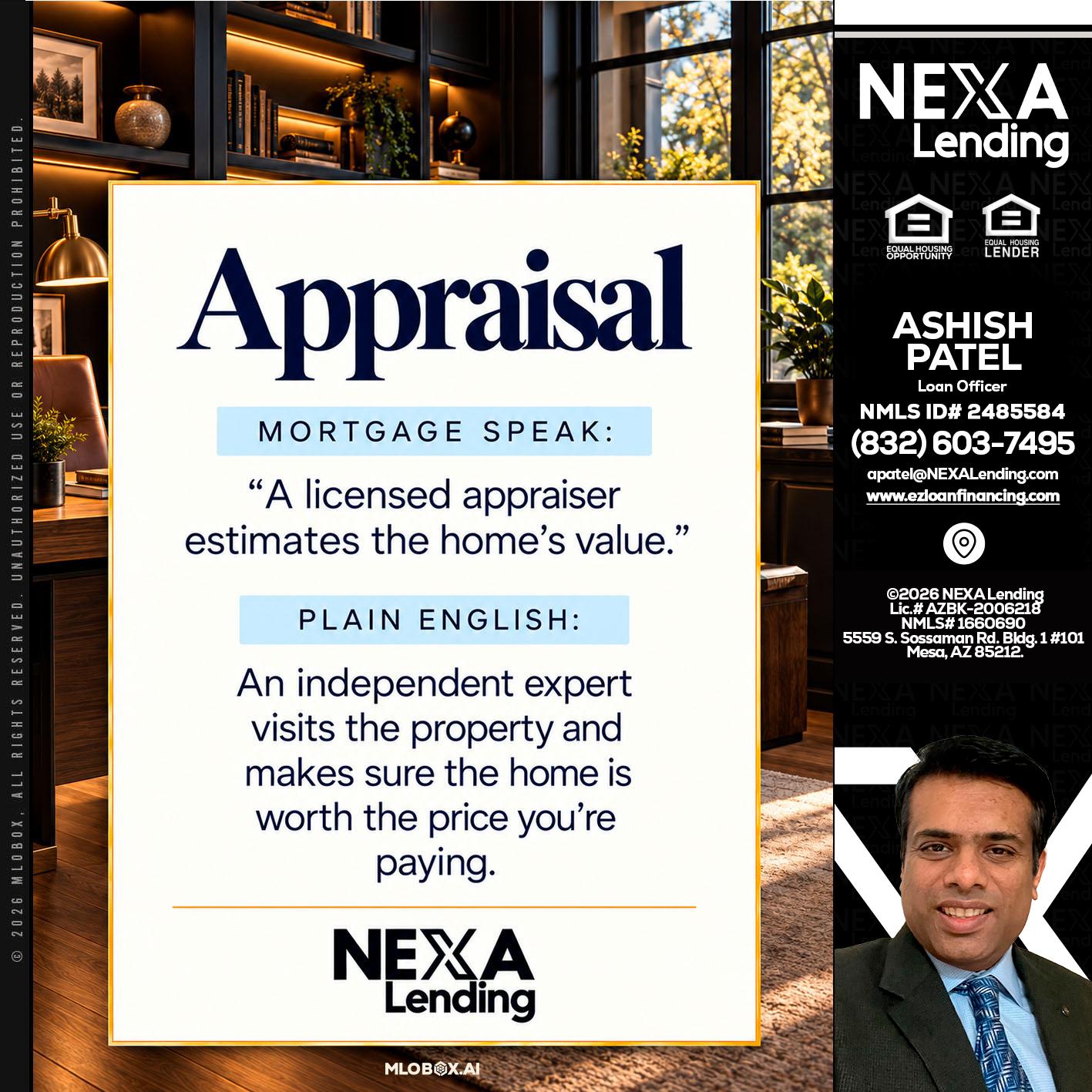 appraisal - Ashish Patel -Loan Officer