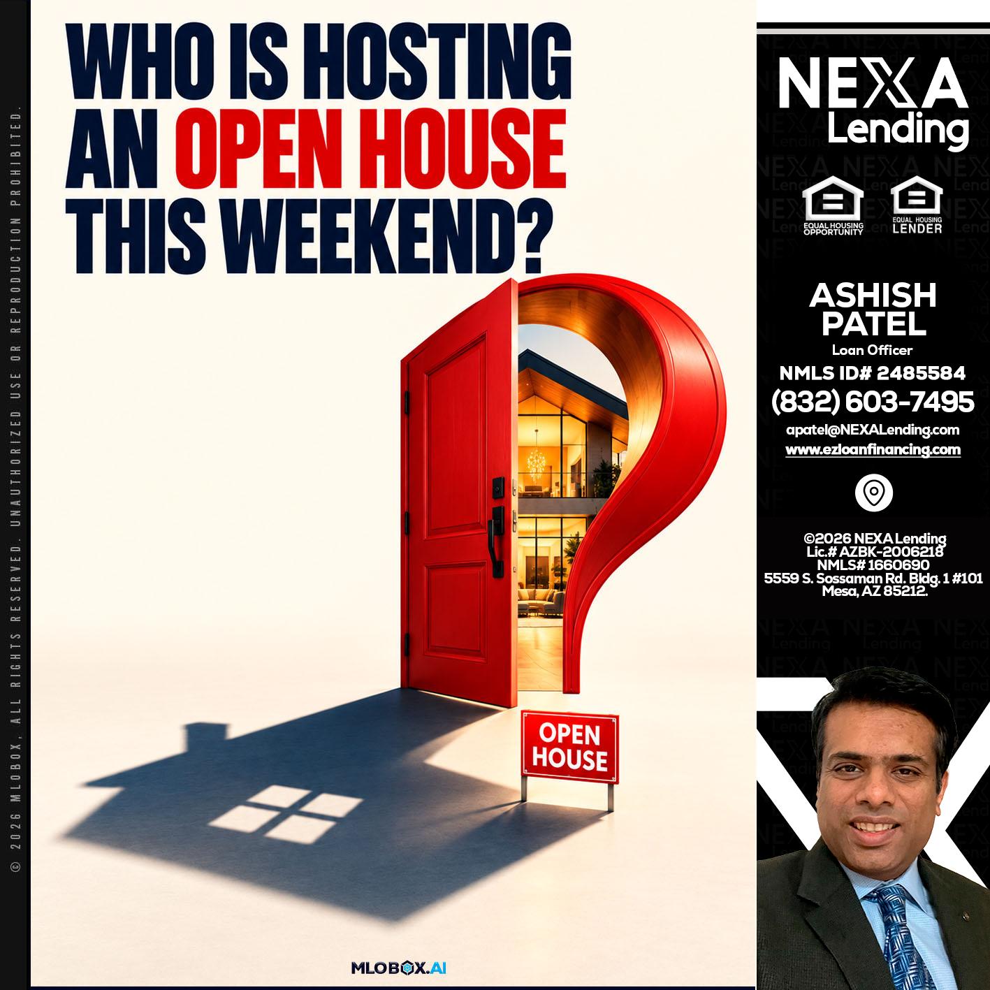who is hosting - Ashish Patel -Loan Officer